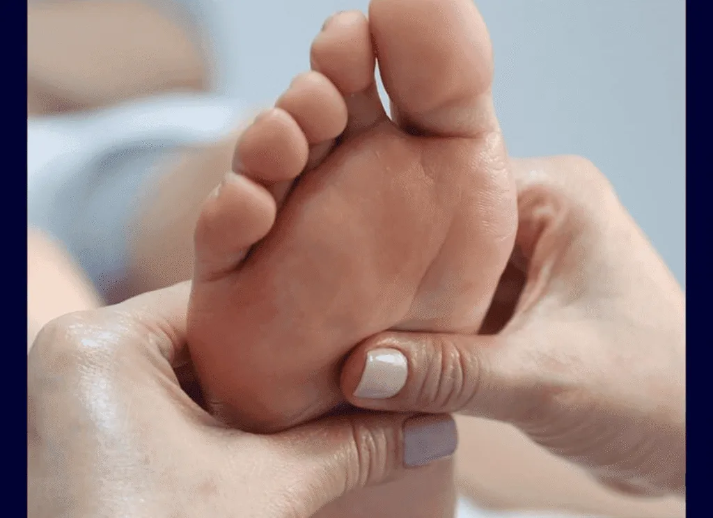 auto massage zone reflex du pied pour apaisement